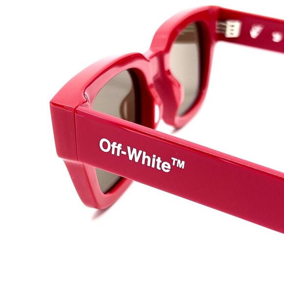 NEW!!! OFF-WHITE Sunglasses OERI018 2576 51/22/145 Red Squared Zurich - Picture 12 of 14